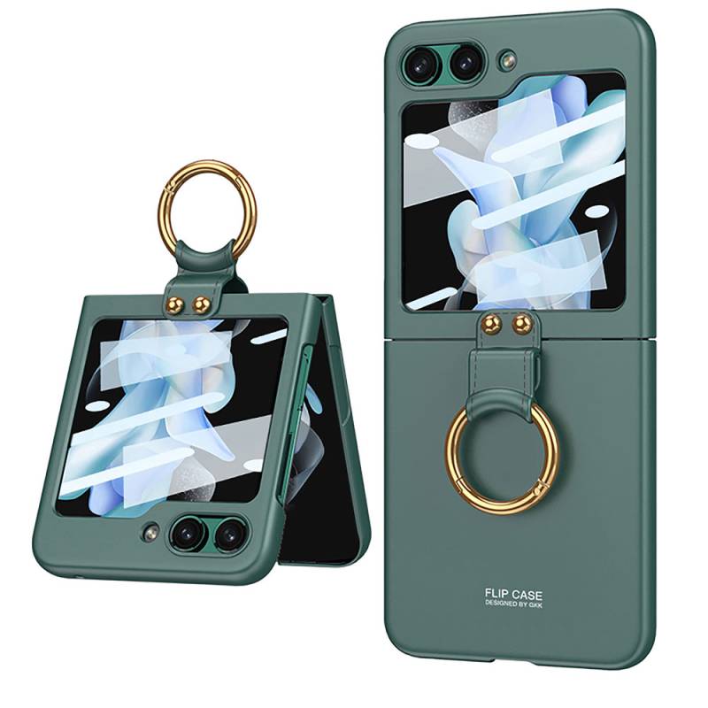 Galaxy Z Flip 5 Case Zore Kıpta Flip Hard Cover with Ring - 8