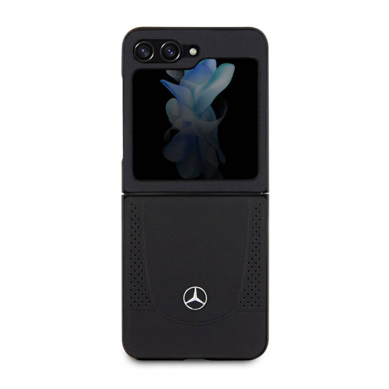 Galaxy Z Flip 5 Kılıf Mercedes Benz Orjinal Lisanslı Metal Yıldız Logolu Urban Deri Kapak - 2