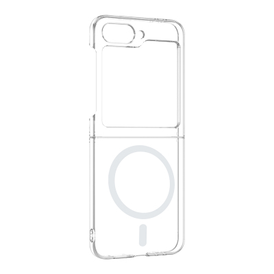 Galaxy Z Flip 6 Camera Protected, M-Safe Charging, Transparent Zore London Hard PC Case - 3