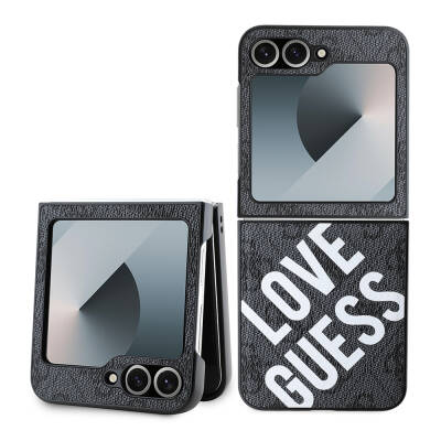 Galaxy Z Flip 6 Case Guess Original Licensed Love Guess Printing Cover - 1