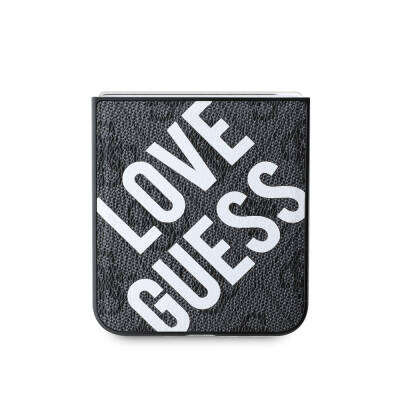 Galaxy Z Flip 6 Case Guess Original Licensed Magsafe Charging Featured Love Guess Printing Cover - 5