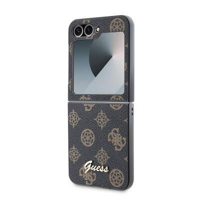 Galaxy Z Flip 6 Case Guess Original Licensed Peony Script Cover - 6