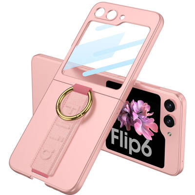 Galaxy Z Flip 6 Case with Camera Protection Ring Zore Flip Ring Kıpta Cover - 7