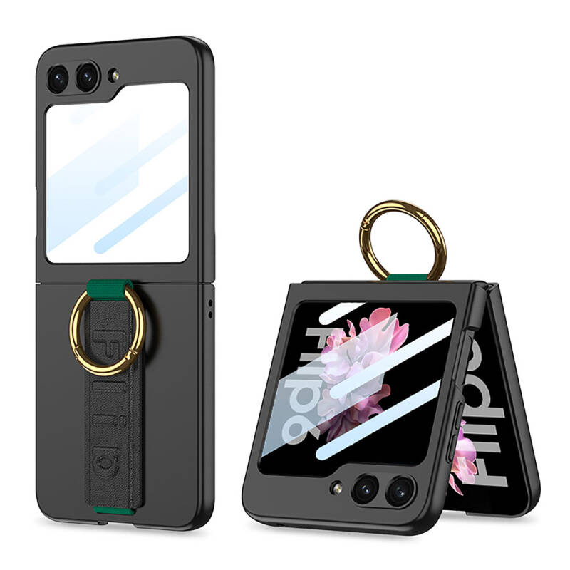 Galaxy Z Flip 6 Case with Camera Protection Ring Zore Flip Ring Kıpta Cover - 2