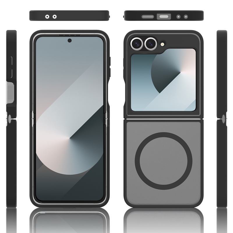 Galaxy Z Flip 6 Case with M-Safe Charging and Camera Protection - Zore Lunex Cover - 5