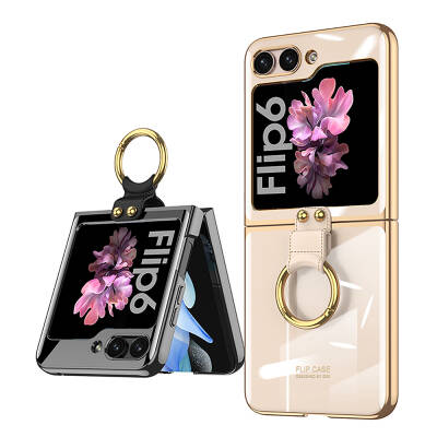 Galaxy Z Flip 6 Case Zore Ring Kipta Cover - 18