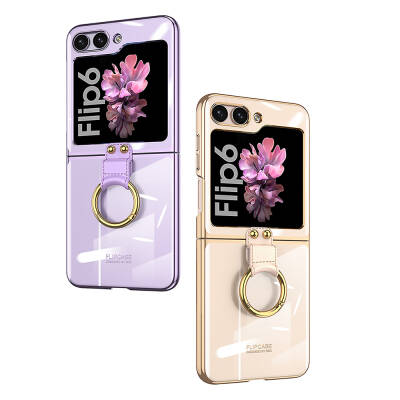 Galaxy Z Flip 6 Case Zore Ring Kipta Cover - 19