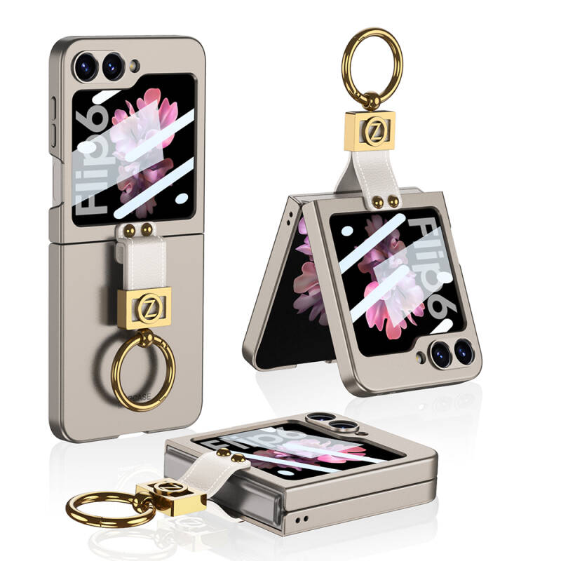 Galaxy Z Flip 6 Case Zore Z Letter Ring Cover - 3