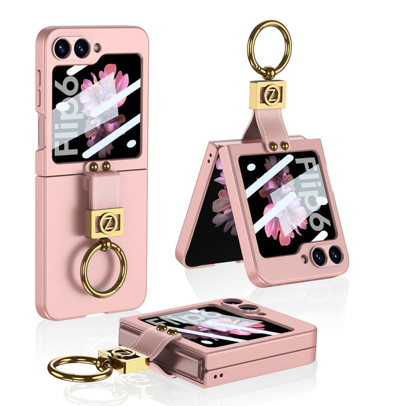 Galaxy Z Flip 6 Case Zore Z Letter Ring Cover - 5