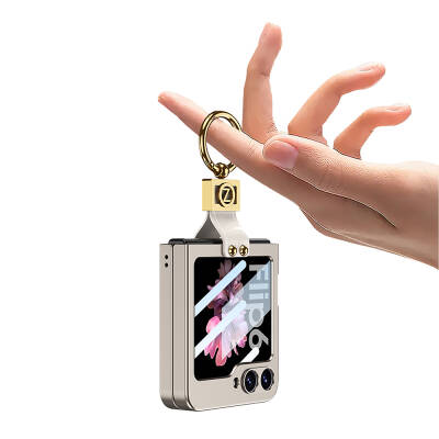 Galaxy Z Flip 6 Case Zore Z Letter Ring Cover - 8