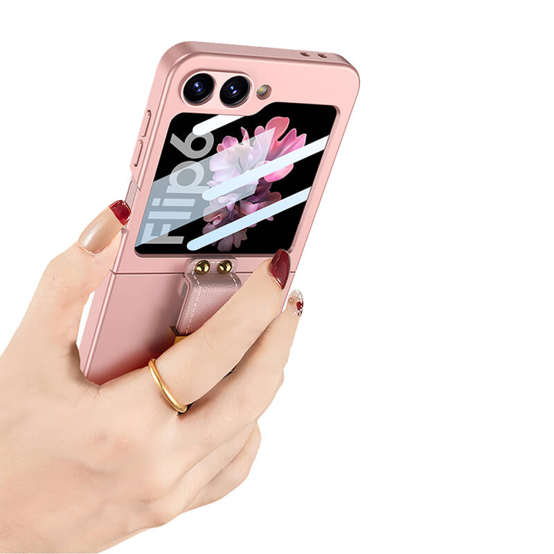 Galaxy Z Flip 6 Case Zore Z Letter Ring Cover - 11