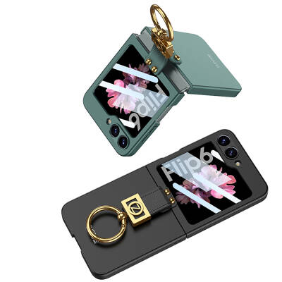 Galaxy Z Flip 6 Case Zore Z Letter Ring Cover - 18