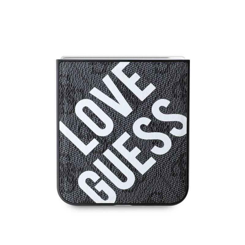 Galaxy Z Flip 6 Kılıf Guess Orjinal Lisanslı Magsafe Şarj Özellikli Love Guess Printing Kapak - 5