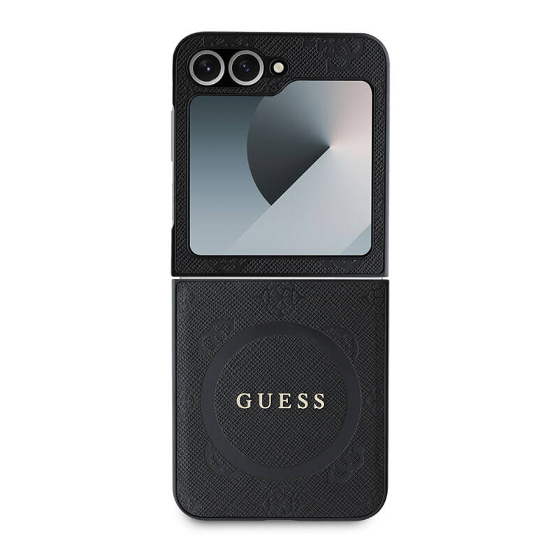 Galaxy Z Flip 6 Kılıf Guess Orjinal Lisanslı Saffiano Metal Logo Kapak - 2