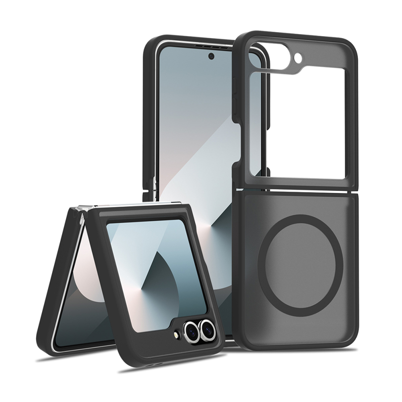 Galaxy Z Flip 6 Kılıf M-Safe Şarj Özellikli Kamera Korumalı Zore Lunex Kapak - 1