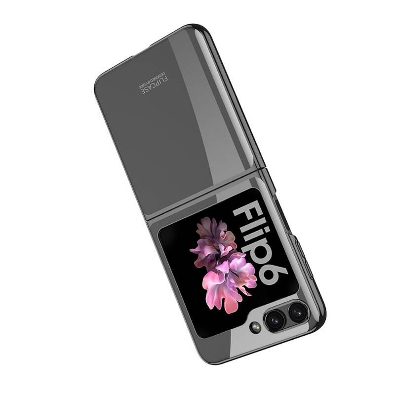 Galaxy Z Flip 6 Kılıf Zore Full Camlı Kıpta Kapak - 9