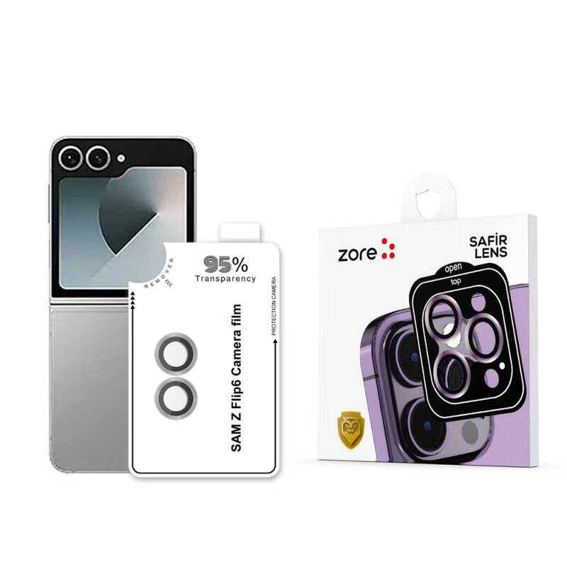 Galaxy Z Flip 6 Zore CL-11 Sapphire Anti-Fingerprint Anti-Reflective Camera Lens Protector - 1