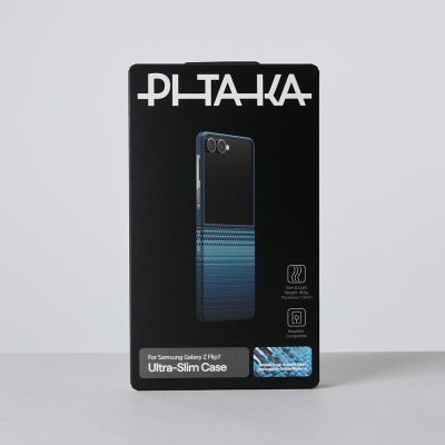 Galaxy Z Flip 7 Case M-safe Charging Feature Aramid Fiber Pitaka Tactile Woven Sunset-Moonrise Series Cover - 13