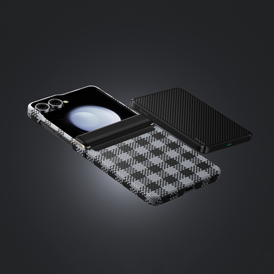 Galaxy Z Flip 7 Case M-safe Charging Feature Plaid Design Benks ArmorAir ArmorVichy Kevlar Cover - 7