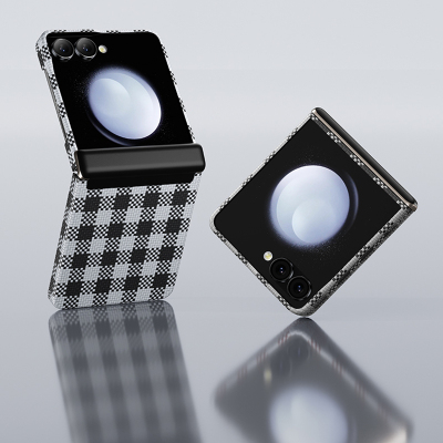 Galaxy Z Flip 7 Case M-safe Charging Feature Plaid Design Benks ArmorAir ArmorVichy Kevlar Cover - 10