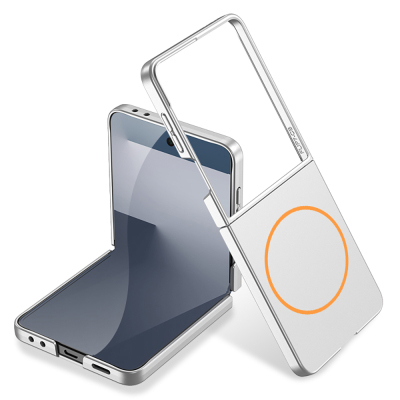 Galaxy Z Flip 7 Case Wireless Charging Zore Kıpta M-safe Cover - 9