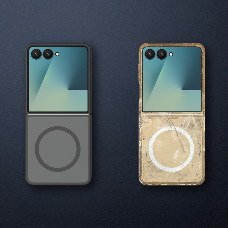 Galaxy Z Flip 7 Case with M-Safe Charging and Camera Protection - Zore Lunex Cover - 6