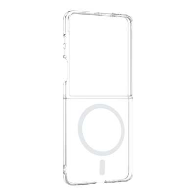 Galaxy Z Flip 7 Kamera Korumalı M-Safe Şarj Özellikli Şeffaf Zore London Sert PC Kapak - 3