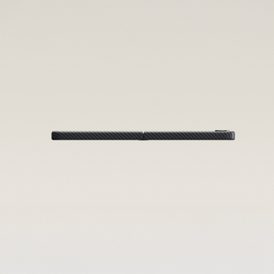 Galaxy Z Flip 7 Kılıf M-safe Şarj Özellikli 600D Aramid Fiber Pitaka Ultra-Slim Classic Serisi Black-Grey Twill Kapak - 10