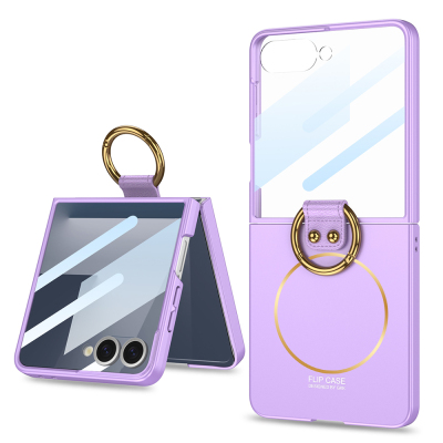 Galaxy Z Flip 7 Kılıf M-safe Şarj Özellikli Zore Kıpta Yüzüklü Flip Sert Kapak - 4