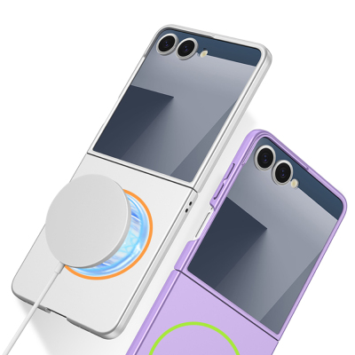 Galaxy Z Flip 7 Kılıf Wireless Şarj Özellikli Zore Kıpta M-safe Kapak - 3