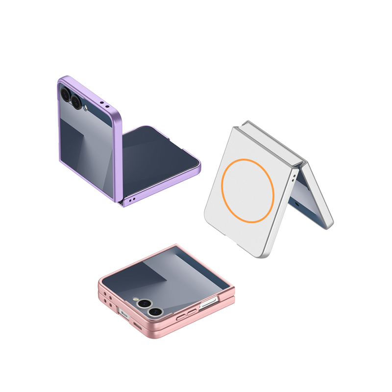 Galaxy Z Flip 7 Kılıf Wireless Şarj Özellikli Zore Kıpta M-safe Kapak - 4