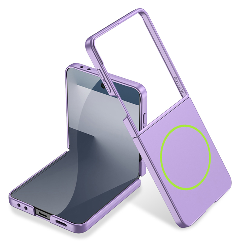 Galaxy Z Flip 7 Kılıf Wireless Şarj Özellikli Zore Kıpta M-safe Kapak - 2