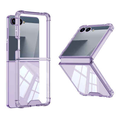 Galaxy Z Flip 7 Kılıf Zore Full Camlı Kıpta Kapak - 5