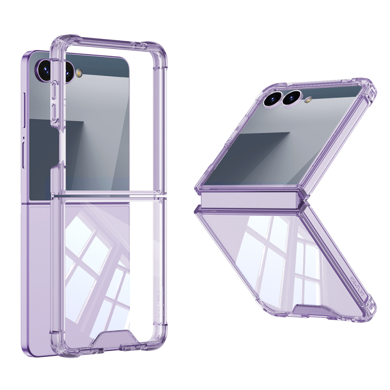 Galaxy Z Flip 7 Kılıf Zore Full Camlı Kıpta Kapak - 5
