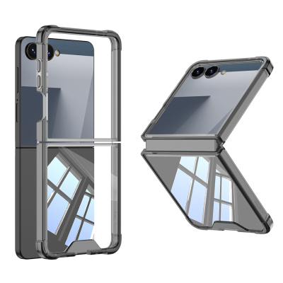 Galaxy Z Flip 7 Kılıf Zore Full Camlı Kıpta Kapak - 7