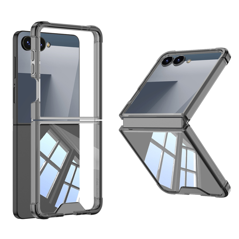 Galaxy Z Flip 7 Kılıf Zore Full Camlı Kıpta Kapak - 7