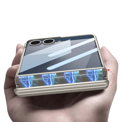 Galaxy Z Flip 7 Kılıf Zore Kıpta Standlı Kapak - 3