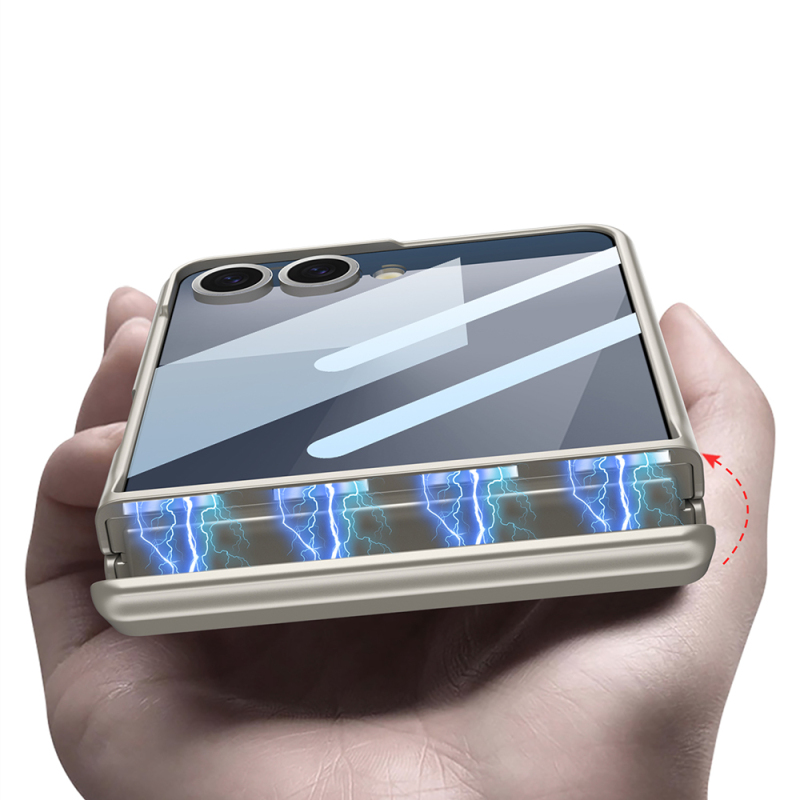 Galaxy Z Flip 7 Kılıf Zore Kıpta Standlı Kapak - 3
