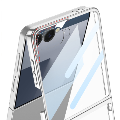 Galaxy Z Flip 7 M-safe Charging Feature Zore Kıpta KPT-02 Stand Cover - 3