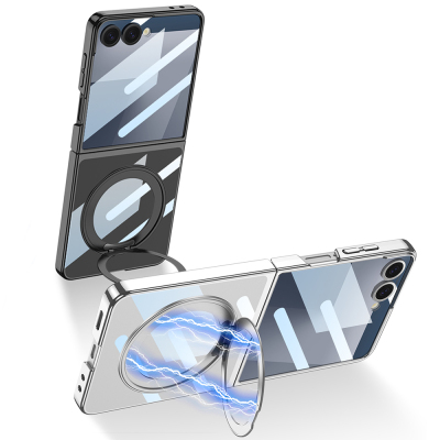 Galaxy Z Flip 7 M-safe Charging Feature Zore Kıpta KPT-02 Stand Cover - 4