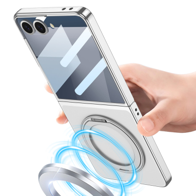 Galaxy Z Flip 7 M-safe Charging Feature Zore Kıpta KPT-02 Stand Cover - 5