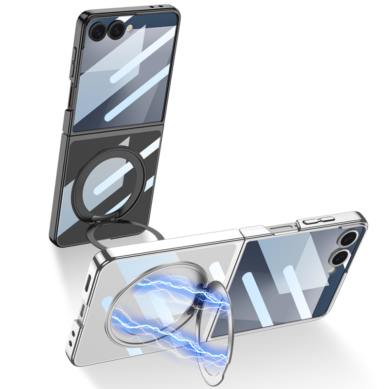 Galaxy Z Flip 7 M-safe Şarj Özellikli Zore Kıpta KPT-02 Standlı Kapak - 4