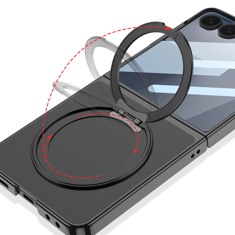 Galaxy Z Flip 7 M-safe Şarj Özellikli Zore Kıpta KPT-02 Standlı Kapak - 8