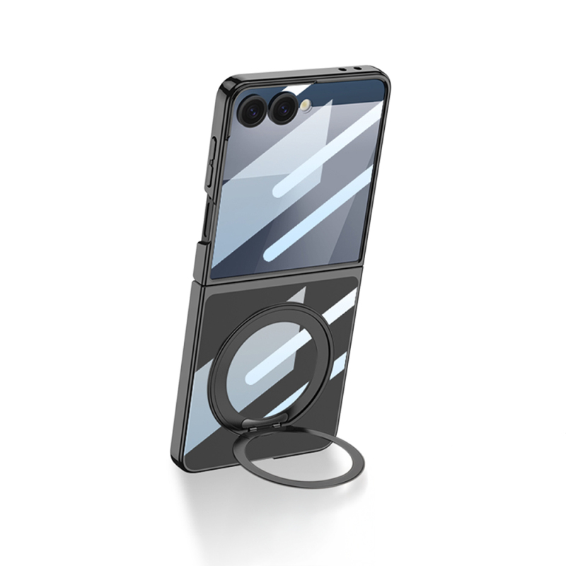 Galaxy Z Flip 7 M-safe Şarj Özellikli Zore Kıpta KPT-02 Standlı Kapak - 11