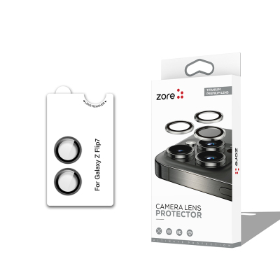 Galaxy Z Flip 7 Zore CL-12 Premium Safir Parmak İzi Bırakmayan Anti-Reflective Kamera Lens Koruyucu - 2
