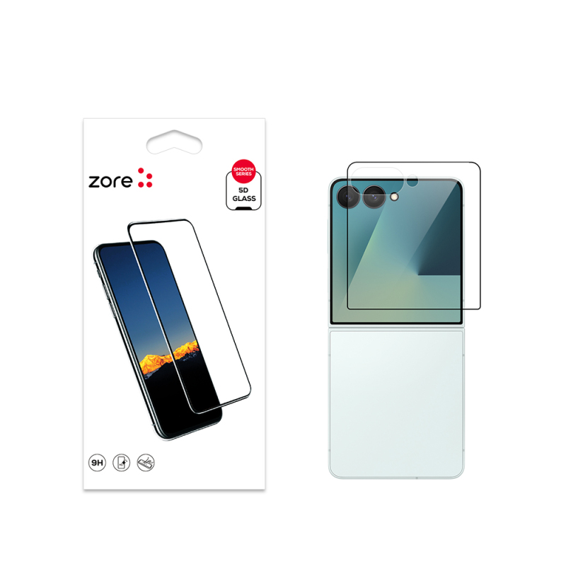 Galaxy Z Flip 7 Zore Kenarları Kırılmaya Dayanıklı Cam Ekran Koruyucu - 1