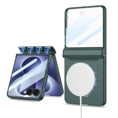 Galaxy Z Flip 8 Case M-safe Charging Enabled Zore Kipta KPT-04 Hard PC Cover - 5
