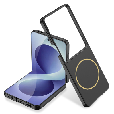 Galaxy Z Flip 8 Case Wireless Charging Zore Kıpta M-safe Cover - 1