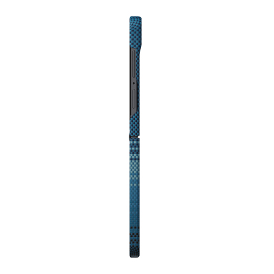 Galaxy Z Flip 8 Kılıf M-safe Şarj Özellikli Aramid Karbon Fiber Pitaka Tactile Woven Sunset-Moonrise Serisi Kapak - 4