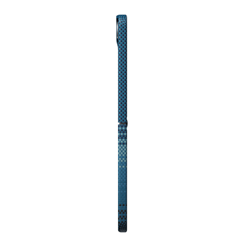 Galaxy Z Flip 8 Kılıf M-safe Şarj Özellikli Aramid Karbon Fiber Pitaka Tactile Woven Sunset-Moonrise Serisi Kapak - 5